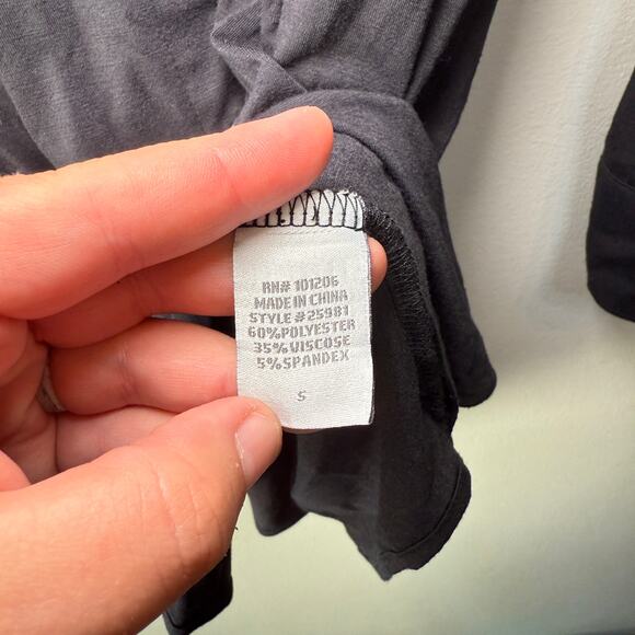 Soft Surroundings Women's Button Front Long Sleeve Blouse Black Size Small - Picture 5 of 6